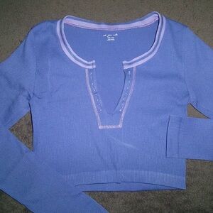 Urban Outfitters Go For Gold Purple Long sleeve Seamless Top